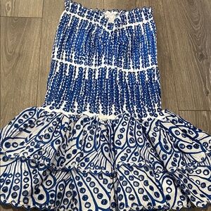 Blue and White Patterned Women's dresss